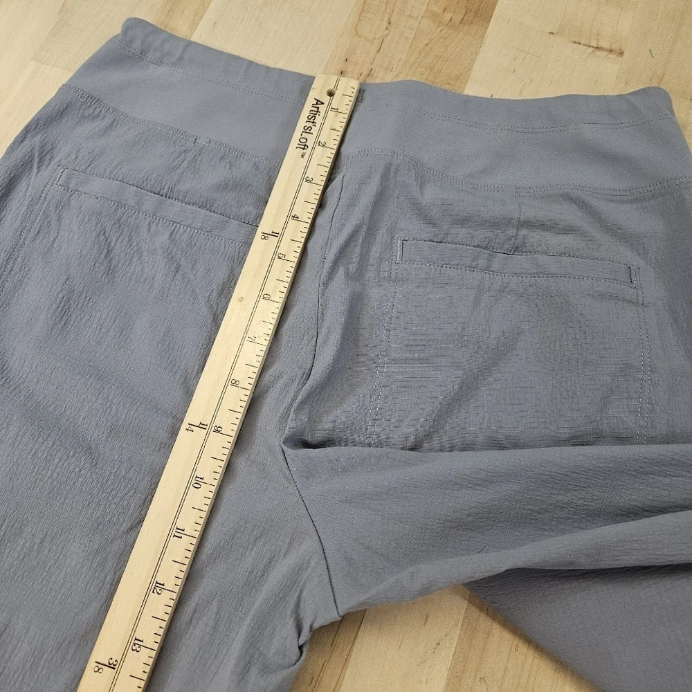 Athleta Headlands Hybrid Cargo Trek Pants Womens 4/P Blue Gray Hiking